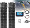 ZYLDDS Kit de Panneaux solaires,400W Système de Panneaux Solaires Hors Rréseau 12V avec contrôleur 40A,pour Camping, Solaire, Convient pour Camping-Car, Bateau