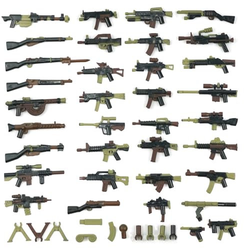 Militär Waffen Bausteine Set, Pistole& Gun Spielzeug für SWAT Soldaten Figuren, Armee Krieg Bundeswehr Paket Kompatibel mit großen Marken