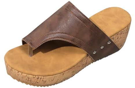 Slides for Women Slingback Lässige Offene Zehentrenner Orthopädische Sandalen Elegant Sommerschuhe Boho Glitzer Flip Flops Flache Schuhe Coole Mit Fussbett Sandaletten Bequem