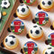 Arsenal Football Team Colours Personalised Edible Cake Topper and Matching Cupcake Toppers Printed on Icing Sheets, Round, Square, Costco, Cupcake Toppers - Happy Birthday (3. Cupcake toppers)