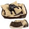 Petnic Murago Hundebett ca. 75x58x19 cm mit herausnehmbarem Kissen - Beige - waschbar flauschig für mittelgroße Hunde Hundekissen eckig ca. 75x60 cm Braun Plüsch