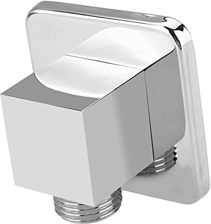VIFERR Wall Outlet Elbow G1/2 Solid Brass Square Hand Shower Outlet Elbow Handheld Shower Hose Connector for Home Bathroom Hotel