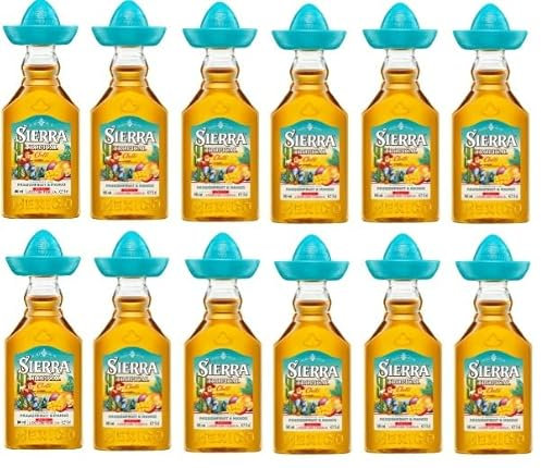1 Box a 12 x 50ml Sierra Tropical Chilli – Fruchtiger Likör mit Sierra Tequila Blanco – mit Mango, Maracuja & Chili – mit 100% natürlichen Aromen – 18% Alk. + Space Riegel von Onlineshop Bormann
