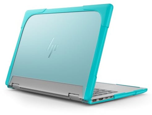 Heavy Duty Case for 14 HP Envy X360 2-in-1 2K Touch-Screen Laptop 2024 Release Shockproof Hard Shell Matte Translucent Anti-Fingerprint Protective Cover with TPU-Covered Edge (Blue)