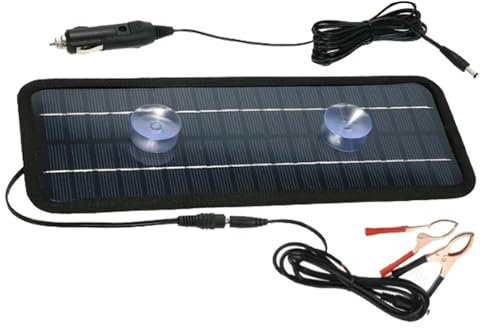Chargeur De Batterie Solaire 12V - Panneau Photovoltaïque D'alimentation Du Démarreur Pour La Batterie De La Voiture | Chargeur De Conservation Solaire Pour Batteries De Camping-car, Chargeur De Batte