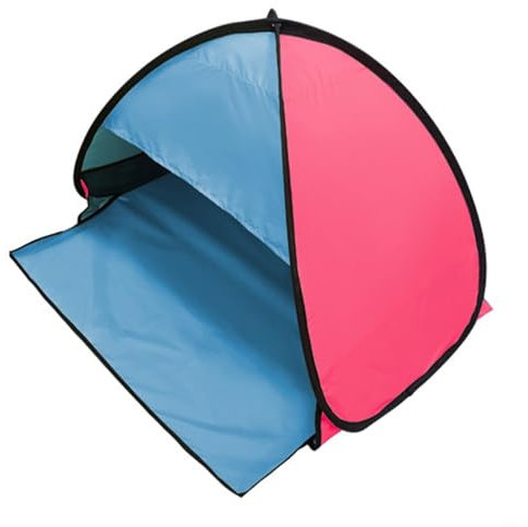 Tenda portatile da spiaggia per animali domestici, tenda pop-up dal sole, installazione rapida, mini tettoia da viaggio per esterni, con tasche portaoggetti, per gatti e cani, campeggio (carminio con