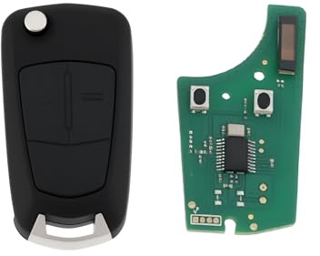 OTOTEC 2x Button Remote Key with 433MHz ID46 PCF7941 Chip HU100 Key Holder Compatible with Opel Corsa D