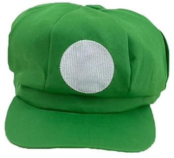 jokeshop Super Workman Mario Luigi Wario Waluigi Krötenhut Kappe Klempner Bros Overalls Videospiel Charakter Verkleidung Cosplay Kostüm Party (Grün 1)