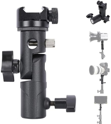 NICEYRIG Photography Light Stand Camera Tripod Studio Lighting Stand | 180°Adjustable with Nato Clamp 1/4 Screw Light Tripod For Camera/Phone/Webcam/Strobe Light/Projector/Softbox