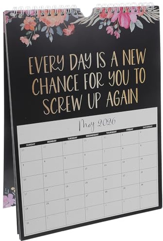 ELAYARD Motivationskalender 2026 Inspirierender Spiralkalender mit Stabiler Spiralbindung Klappbarer Stehkalender aus Papier für Büro und Alltag