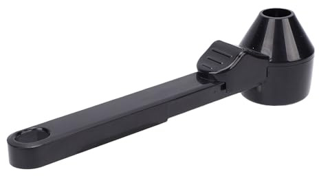 YUYTE Kaffeelöffel, 2 Esslöffel Fassungsvermögen, mit Integriertem Nivellierer und Trichter, für Gemahlenen Kaffee, Proteinpulver, Babynahrung, Teeblätter (BLACK)