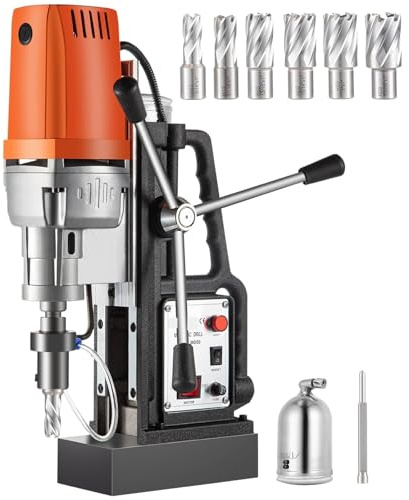 MD50 50mm Magnetbohrmaschinen-Kit 1680W Elektrische Tischbohrmaschine 2900LBS Magnetkraft Mit HSS-Ringschneider-Bits in Holz oder Metall