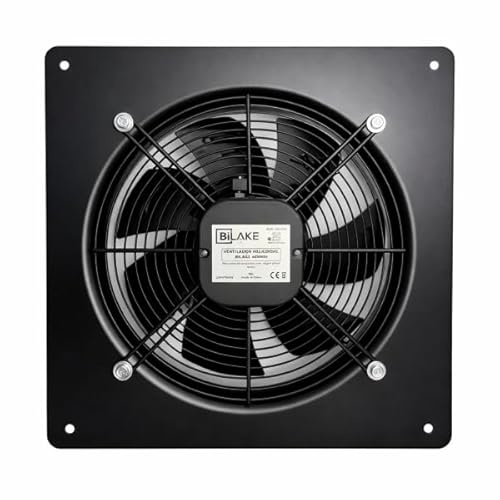 Bilake Extractor Helicoidal Empotrable Ø300 mm | 2200 m³/h - 140W | Ventilador Industrial de Pared en Acero IPX4
