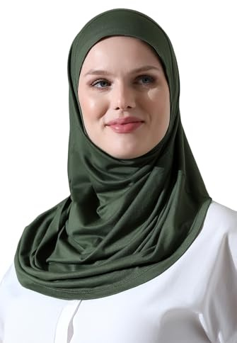 ihvan online Soforthijab für Damen, Einteiliger Ready-to-Wear Hijab, Elastischer Gebetsschal, Kopftuch für Alltag & Reise