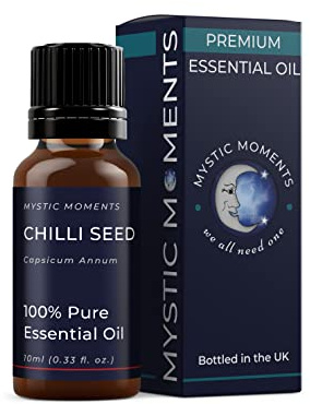 Mystic Moments | Chilli Seed Essential Oil | 10ml | Capsicum annuum gives a warm spicy aroma for diffusers, oil blends and fragrance formulations.