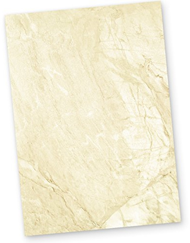 TATMOTIVE Urkundenpapier Marmor Karton A4 braun 100 Blatt | Beidseitig bedruckbares Strukturpapier, 170g Grammatur, ideal für edle Speisekarten, Einladungen und Zertifikate.