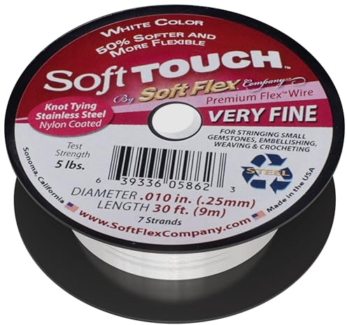 Soft Touch .01 Very Fine White Premium Flexible Beading Wire 30 Ft. by Soft Flex