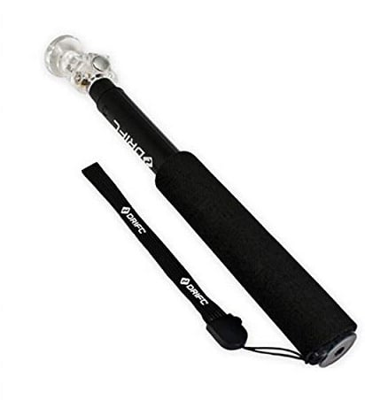 Drift Innovation Teleskopstange Monopod Einbeinstativ Ausziehbar 25-74 cm mit 1-4 Aufsatz Kompatibel mit allen Drift Kameras - Schwarz