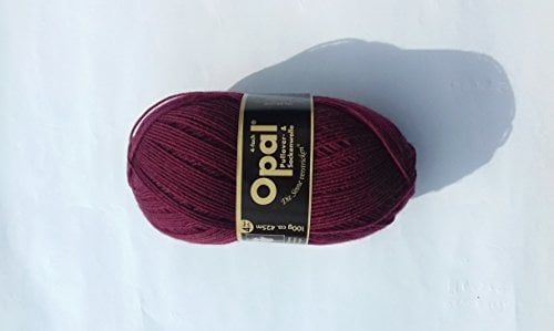 Opal uni 4-fach - 5196 burgund - 100g Sockenwolle