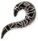 Fly Style Piercing Ohr Expander aus Horn und Knochen - Dehnschnecke Dehnspirale Dehnungsschnecke Dehnsichel, Grösse:6 mm