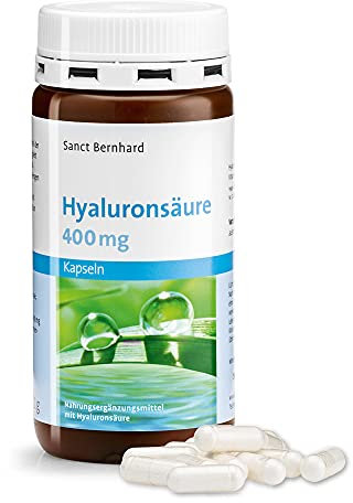 Sanct Bernhard Hyaluronsäure Kapseln mit 80 mg Vitamin C und 400 mg reine Hyaluronsäure, Inhalt 120 Kapseln für 4 Monate