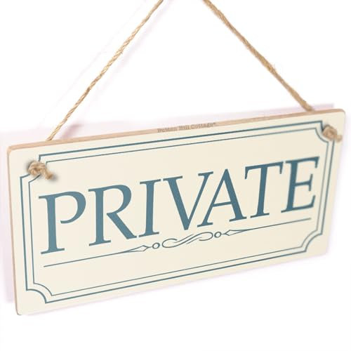 Private - Shabby Chic Style Home Accessory Gift Sign/Plaque for Home Office Door