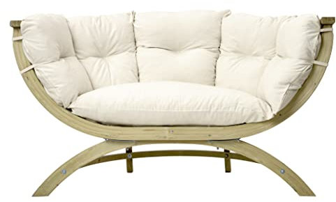 AMAZONAS Lounge Sofa Siena Due Natura aus FSC Fichtenholz ca. 170 x 95 x 65 cm bis 250 kg in Weiß