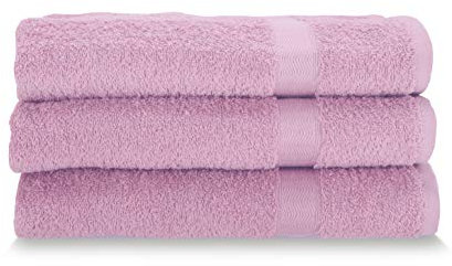 Gabel Lot de 3 Serviettes pour Visage, éponge en Pur Coton hydrophile, 60 x 100 cm, Cyclamen