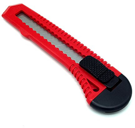 20 Stück Cuttermesser | mit 18mm Abbrechklinge | Teppichmesser | Cutter auch zum Basteln, Kartons oder Teppich geeignet