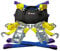 TENSYS - Set of 4 - Professional Wheel Straps for Car Transporter, Recovery Vehicle, Trailer