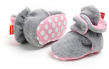 EDOTON Stivali Invernali per Neonato Unisex Fondo Morbido Antiscivolo Stivali da Neve Bambino Cotone Piatto Pelliccia Calzino Bootie Regolabile