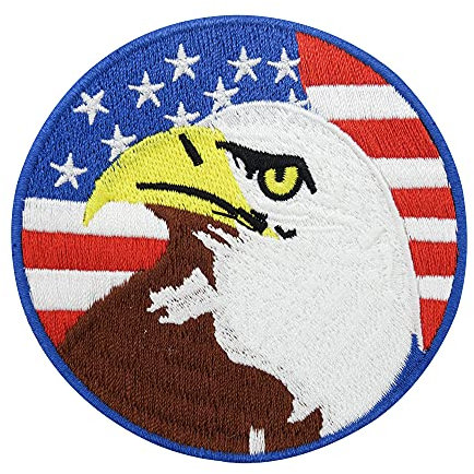 Finally Home Usa Flagge mit Adler Bügelbild Patch zum Aufbügeln | Patches, Aufbügelmotive