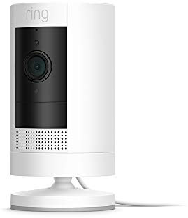Certified Refurbished Ring Outdoor Camera Plug-In (Stick Up Cam)|HD outdoor Security Camera 1080p video,Two-Way Talk, Wifi, Works with Alexa, alternative to CCTV system|30-day free trial of Ring Home