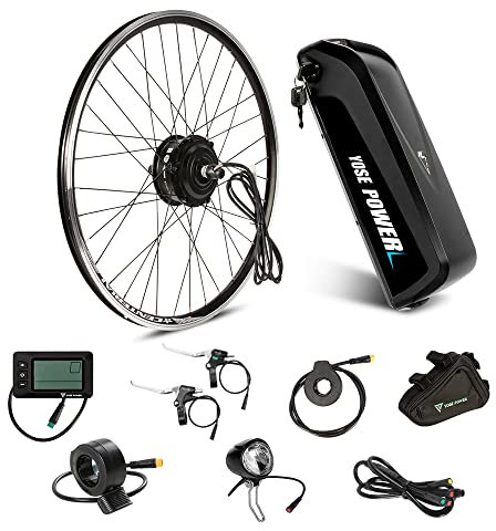 YOSE POWER Ebike Kit 36V250W 26 Frontmotor Fahrrad E-Bike Hub Umbausatz mit HL Plus 36V 15,6Ah Akku DIY E-Bike LCD Display