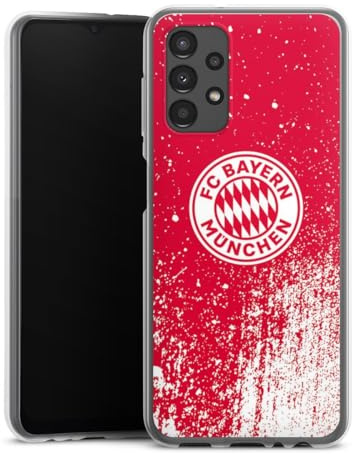 DeinDesign Silikon Hülle kompatibel mit Samsung Galaxy A13 4G Case transparent Handyhülle FC Bayern München Offizielles Lizenzprodukt FCB