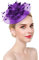 Damen Fascinator Hut Party Braut Mesh Kopfbedeckung Frauen Mädchen Haar Clip Accessoire Federn Blumen Kopfschmuck 20er Jahre Stirnband Elegant Klassisch Hochzeit Haarschmuck für Kirche Tea Cocktail