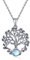 Fryneauy Tree of Life Moonstone Necklace 925 Sterling Silver Moonstone Jewellery Gifts Tree of Life Pendant for Women Men