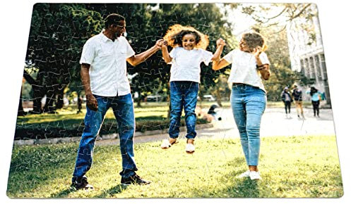Personalised Jigsaw Puzzle Age 3+. Any Photo Picture. Custom Image. Gift Box. 80, 120, 300 piece (White Standard Box, A3 Landscape (300 pieces))