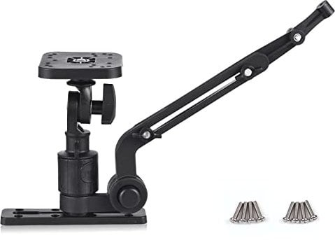 Lixada Kayak Fish Finder Mounting Plate, 360° Swivel Arm, Quick Release, Compatible with Most Fish Finders