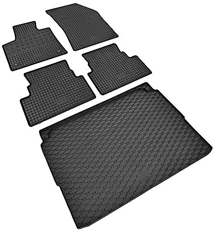 Stylisches Gummi- und Kofferraumwanne Set geeignet für OPEL Grandland X ab 2017 - Schützen und Aufwerten in Einem.