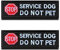 2 Stück STOP Service Hund Keine Berührung Keine Diskussion Do Not Pet Warning Westen/Geschirre Bestickter Aufnäher mit Verschluss für Diensthunde, Blindenhunde Geschirrweste