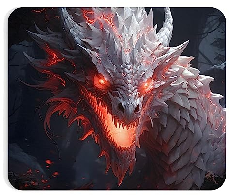 Tapis de souris Dragon Fantasy - 4 mm d'épaisseur - Tapis de souris de gaming - Antidérapant et imperméable - Idée cadeau pour gamer - Accessoire d'ordinateur (3)