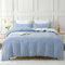 SOULFUL Bettwäsche 220x240 Baumwolle 3 Teilig, Bettwäsche-Sets Haiya Blue mit Reißverschluss, Ähnliche Textur wie Stone Washed Leinen, Enthält 1 Bettbezug 220x240 und 2 Kissenbezug 80x80