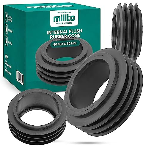 Millto™ Riduttore in Gomma a Filo Interno 40 x 50 mm - Guarnizione di Collegamento per WC e Tubi di Scarico - Connettore Sanitario