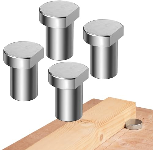 DAYDOOR Bench Dog Clamp, MFT Stainless Steel Table Stop for 3/4'' Dog Hole, Workbench Peg Brake Stops for Woodworking(19mm, 4 Pack)