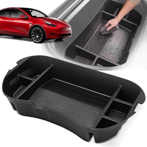 YHTAUTO Front Trunk Organizer Compatible with Tesla Model 3 2017 2018 2019 2020 Accessories, Waterproof Frunk Storage Bins Organizer Front Trunk Storage Box - Black