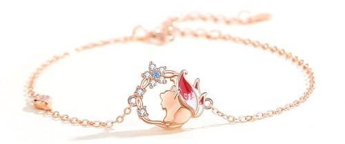 Exquisite Emaille-Fuchs-Armbänder Für Damen - Elegante Zirkon-Blumengirlanden-Armreifen. Statement-Schmuck, Charm-Trend, Verstellbare Kettenarmbänder, Damen-Accessoires, Geschenke, Verstellbar
