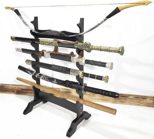 YUNYHAO Schwertständer/Vertical Display Rack Sword Racks/Multi-Level Floor Rack Sword Racks/Samurai Sword Racks Zur Aufbewahrung Verschiedener Schwerter Und Langwaffen (Size : 6)