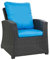 4er Set Rattanmöbel Auflagen Kissen für Relaxstühle Auflagen für Rattan Gartenmöbel Auflagen Kissen für Rattanmöbel Sofakissen Rattan Sofakissen (Blau)