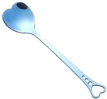 MAGICLULU Cuchara De Postre Acero Inoxidable Chapada Corazón Para Pasteles y Café